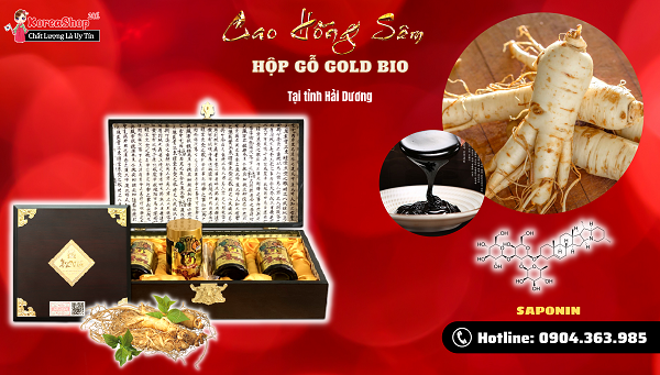 Sản phẩm cao hồng sâm hộp gỗ Gold Bio chính hãng tại Koreashop24h.