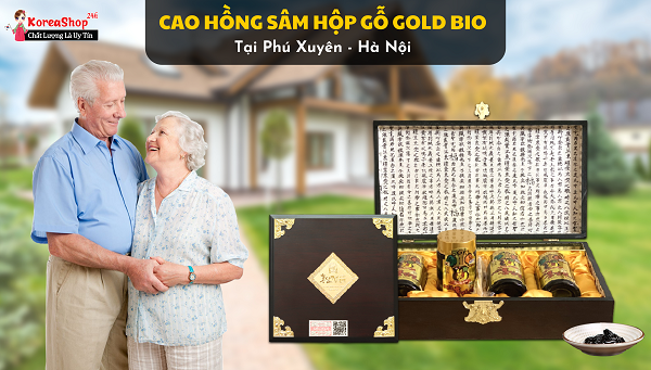 Sản phẩm cao hồng sâm hộp gỗ Gold Bio chính hãng tại Koreashop24h.